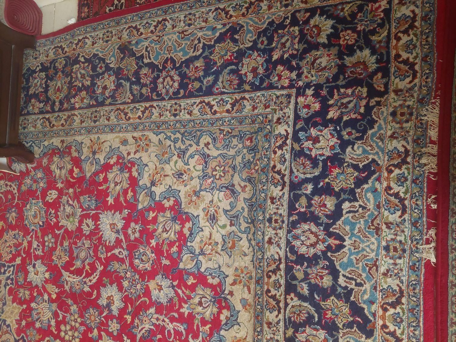 دو تخته فرش قدیمی نجف آبادی وبختیاری|فرش|اصفهان, تیران|دیوار