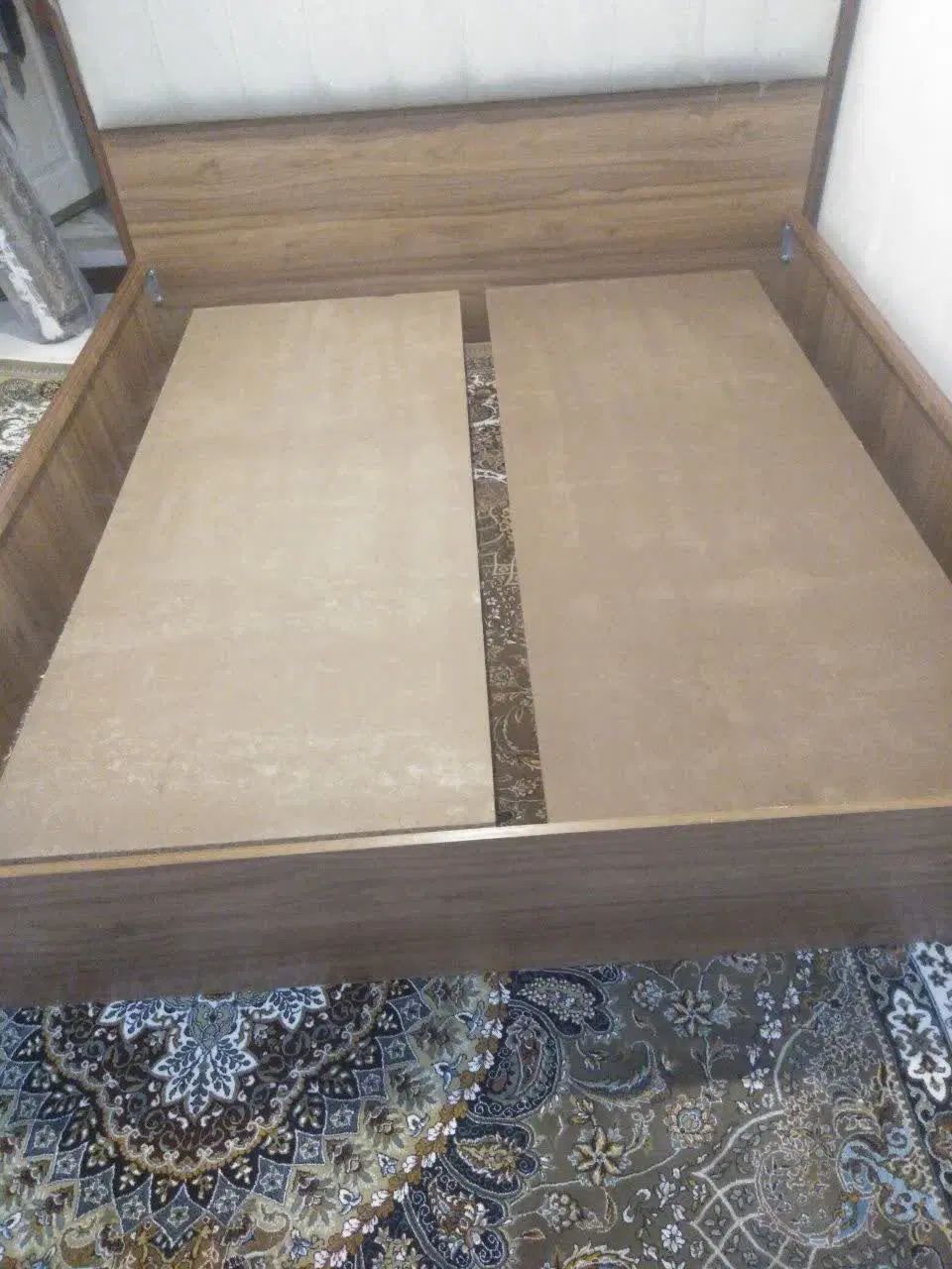 تخت ام دی اف دونفره سایز۲۰۰در ۱۸۰همراه تشک طبی|تخت و سرویس خواب|تهران, گلچین|دیوار