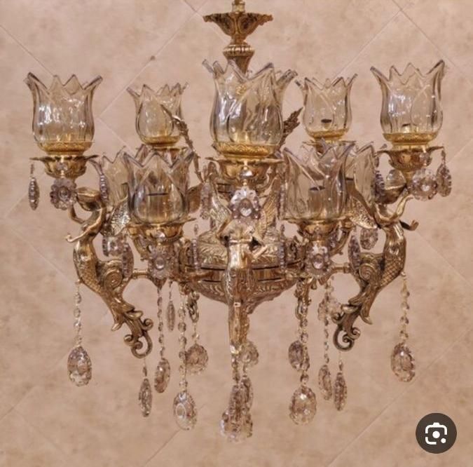 لوستر فرشته برنز برنزی|لوستر و چراغ آویز|کرج, حصارک پایین|دیوار