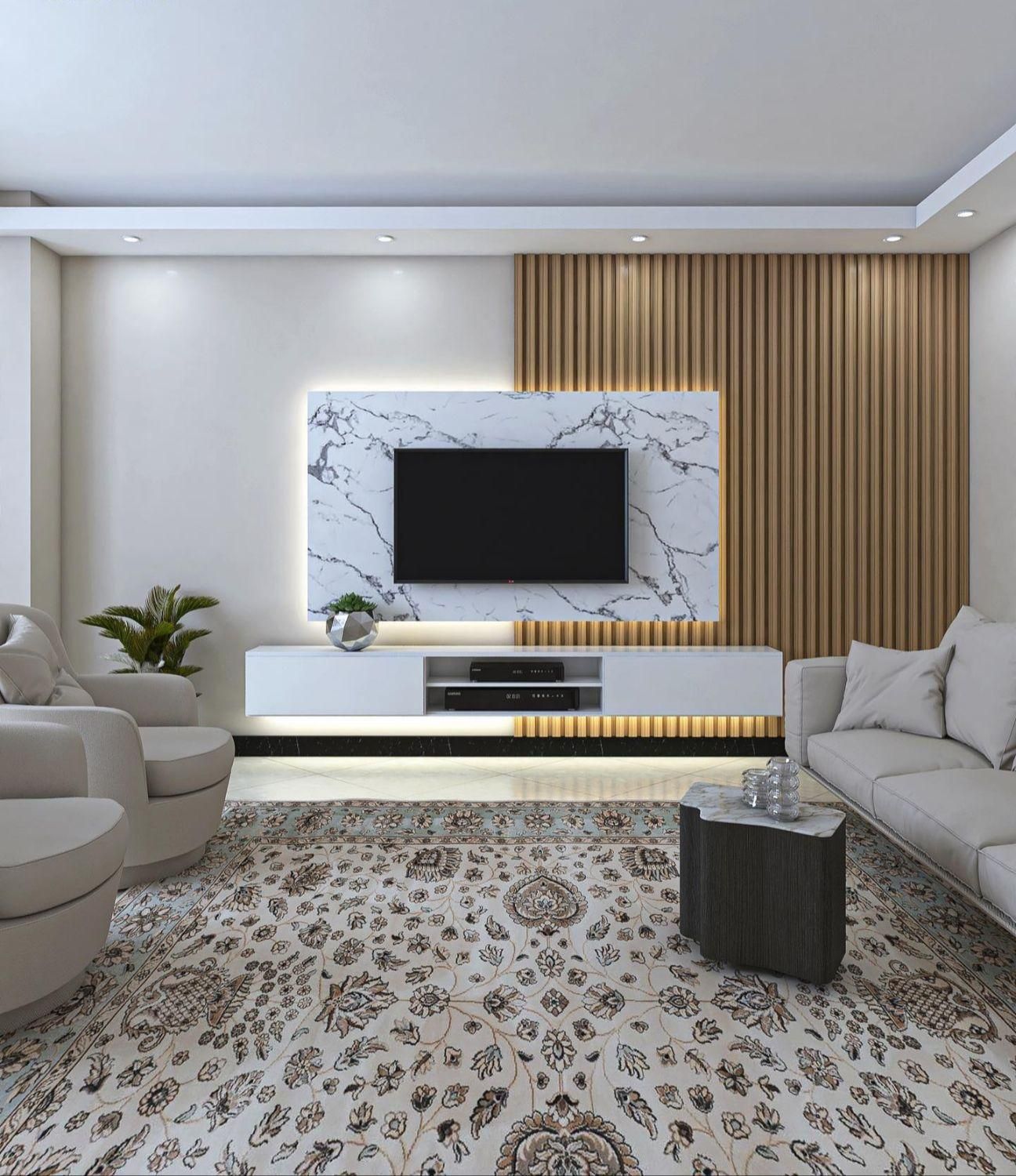 اجرای تخصصی TV Wall ماربل شیت ترمووال بین کابینتی|خدمات پیشه و مهارت|اهواز, بهارستان|دیوار