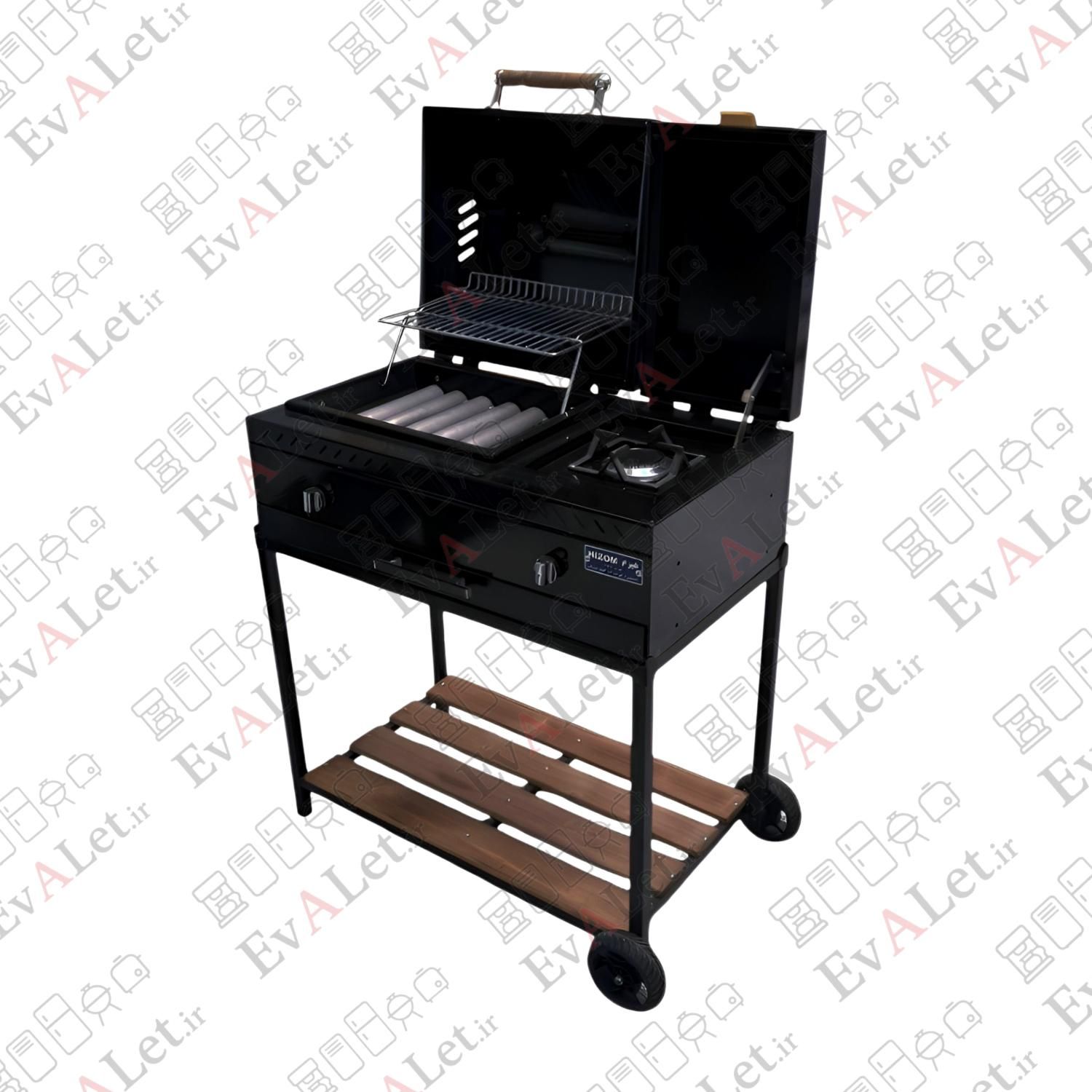 باربیکیو لعابی گازی پلوپزدار هیزم مدل L80P|اجاق گاز و لوازم برقی پختوپز|تبریز, |دیوار