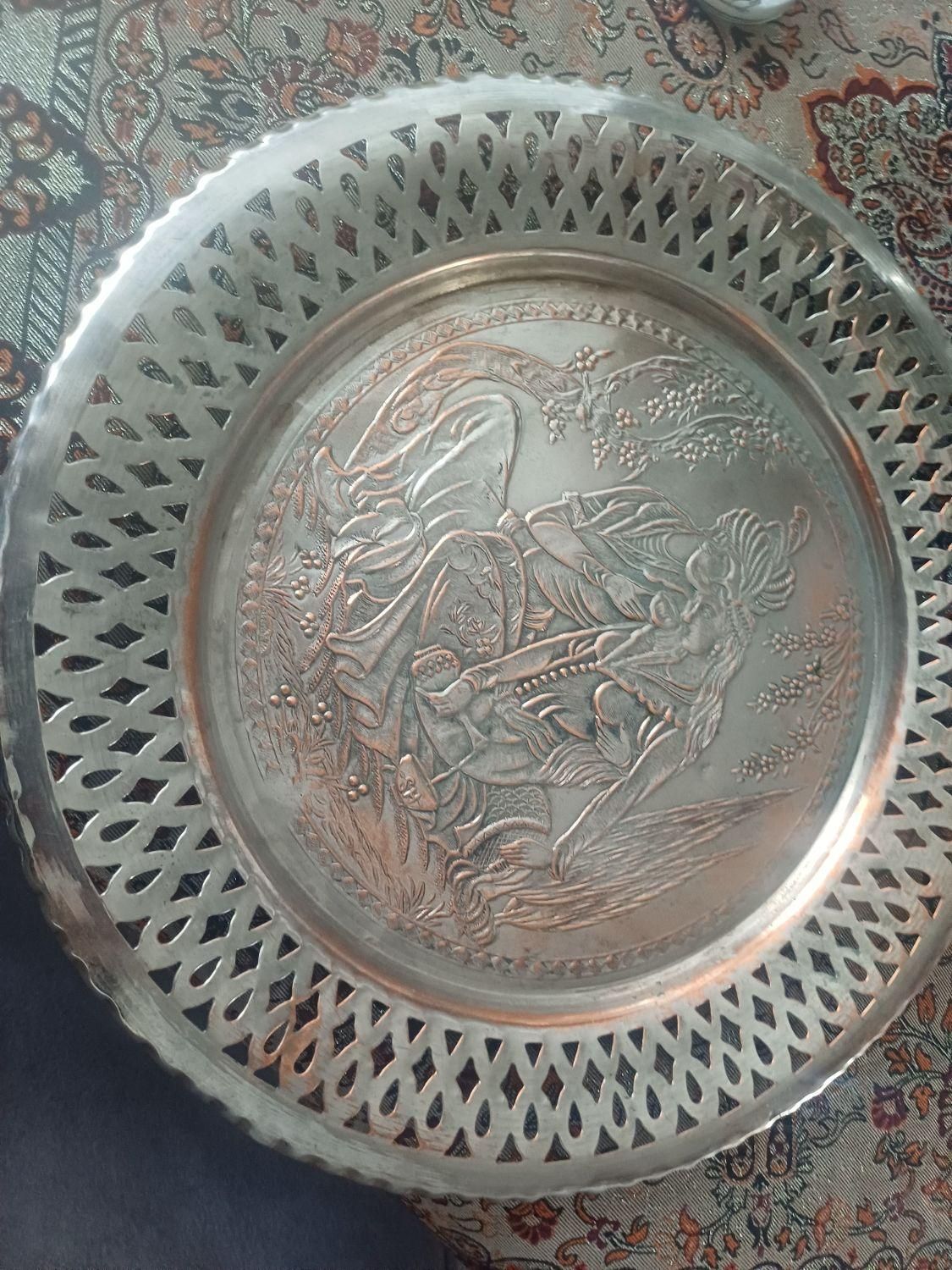 سینی مسی|ظروف سرو و پذیرایی|اصفهان, زاجان|دیوار