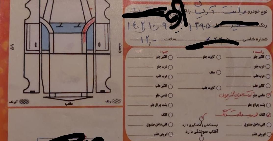 وانت آریسان دوگانه سوز، مدل ۱۳۹۵|خودرو سواری و وانت|مشگین شهر, |دیوار