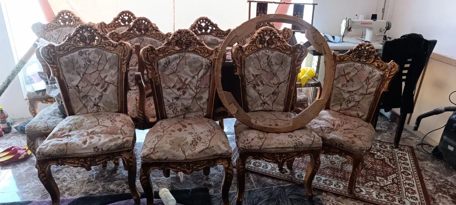 مبل استیل  تمام‌چوب 9نفره و12نفره نهارخوری|مبلمان خانگی و میز عسلی|مشهد, هفت تیر (آب و برق)|دیوار