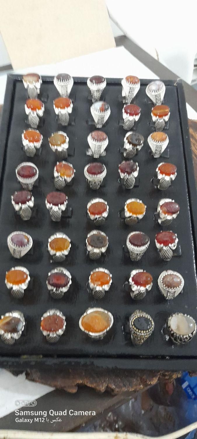 فروش انگشتر زنانه ومردانه  نقره روش نگین عقیق اصل|زیورآلات و اکسسوری|کیار, |دیوار