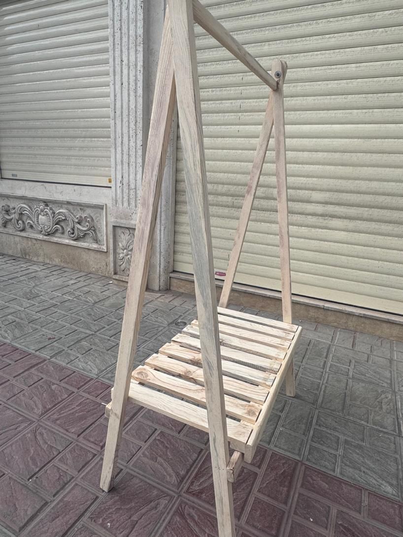 رگال چوبی تاشو جنس‌چوب‌ درجه یک|بندرخت و رخت‌آویز|آمل, |دیوار