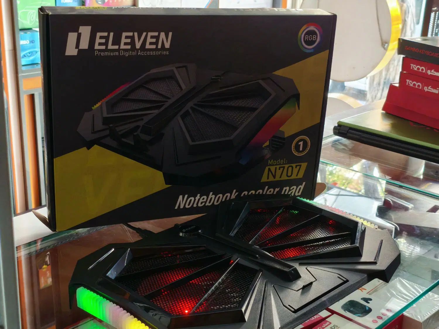 خنک کننده لپتاپ از برند ELEVEN مدل N707 RGB|قطعات و لوازم جانبی رایانه|مشهد, انقلاب|دیوار