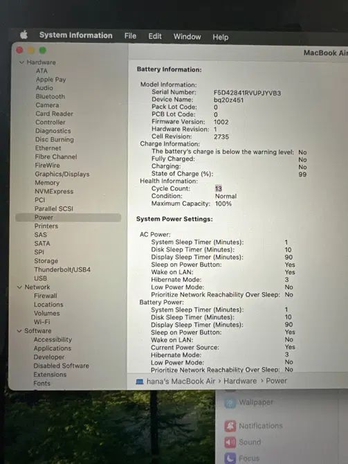 MacBook Air M1 دفعات شارژ فقط ۱۳ بار|رایانه همراه|تهران, اختیاریه|دیوار