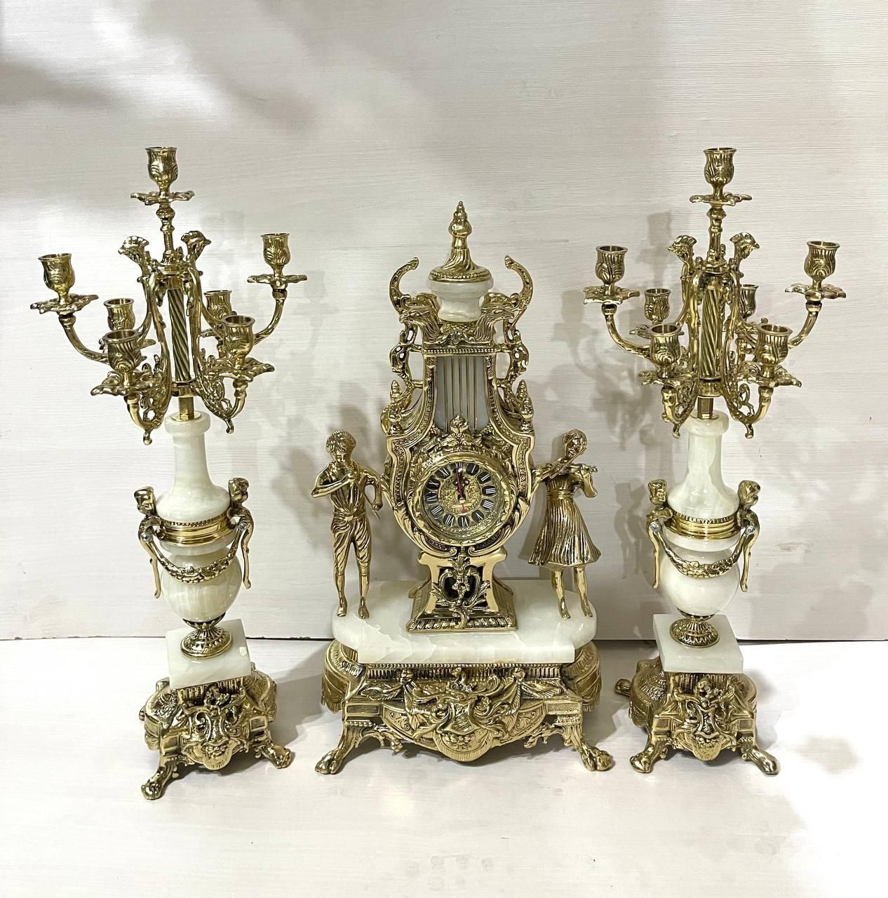 ساعت شمعدان خروسی برنز|صنایع دستی و سایر لوازم تزئینی|ری, ملکآباد|دیوار