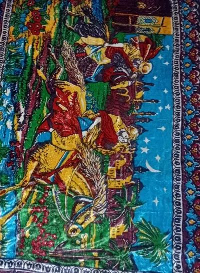 پرده ی قدیمی  تمام ابریشمی با قدمت ۵۰ ساله، باکویی|پرده، رانر، رومیزی|تهران, زعفرانیه|دیوار