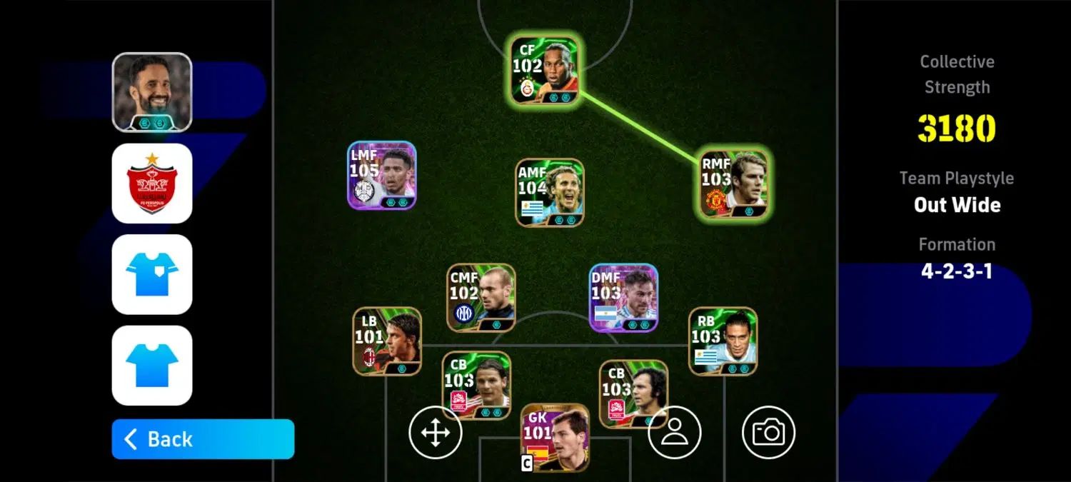 اکانت efootball پیس پی اس بکهام فورلان بلینگهام و.|کنسول، بازی ویدئویی و آنلاین|تهران, دریا|دیوار