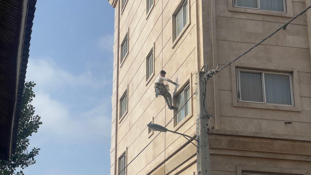 ابندی عایق کاری پیچ رولپلاک با راپل بندباز طناب|خدمات پیشه و مهارت|رشت, بلوار گیلان|دیوار