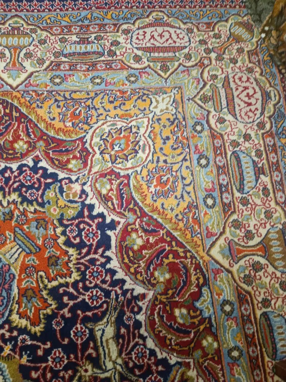 فرش ۱۲ متری  کارکرد  نسل به نسل رسیده قدیمی|فرش|میانه, |دیوار