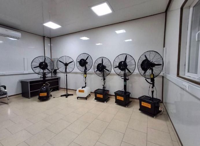 پنکه صنعتی ایستاده مهپاش مه پاش منچسترسیتی۷۵ ۶۵|پنکه و تصفیهکنندهٔ هوا|نسیمشهر, |دیوار