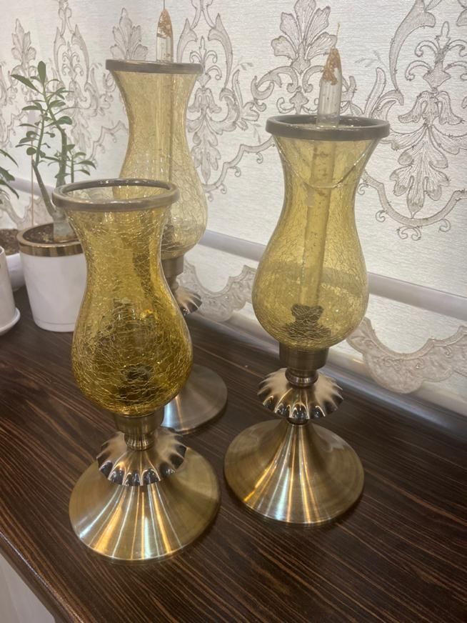 شمعدانی های پایه دار ۳تایی|صنایع دستی و سایر لوازم تزئینی|تهران, جنت‌آباد جنوبی|دیوار