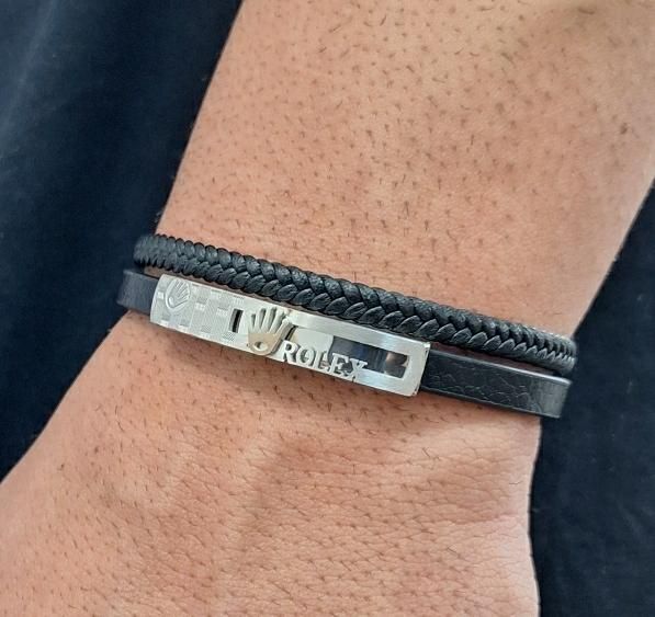 دستبند چرم رولکس ، دو لاین|بدلیجات|قم, باسکول|دیوار