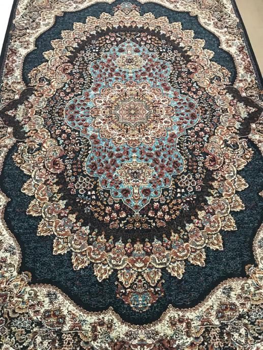 فرش رنگ سرمه‌‌ای طرح دار ۶متری|فرش|رشت, معلم|دیوار