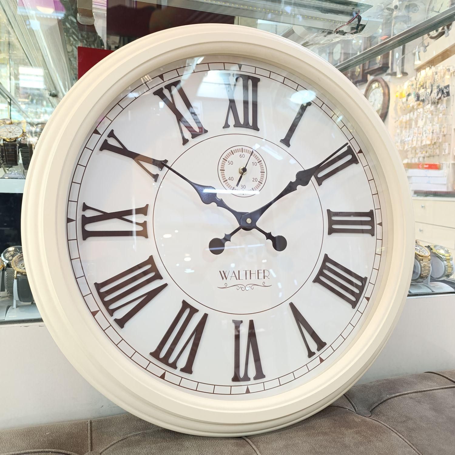 ساعت تمام چوب WALTHER دو موتوره م.تایوان بیصدا|ساعت دیواری و تزئینی|تبریز, |دیوار