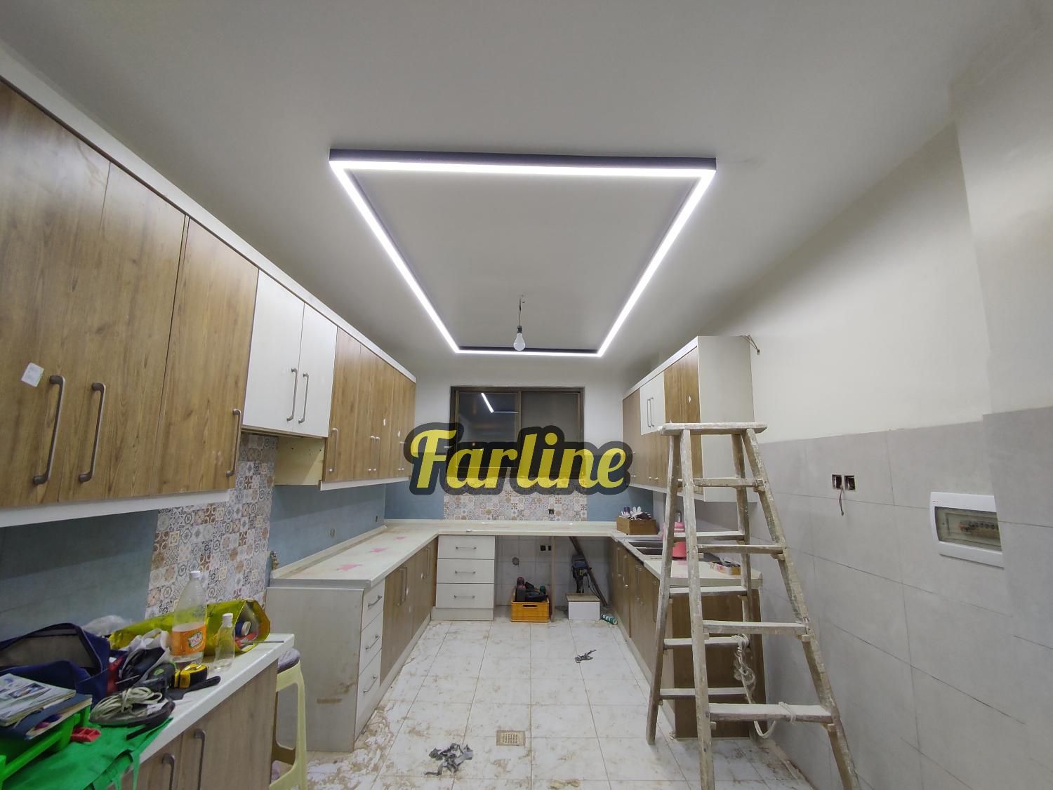 تولید کننده انواع لاین نوری روکار توکار و آویز|لامپ و چراغ|اصفهان, شهرک کاوه|دیوار