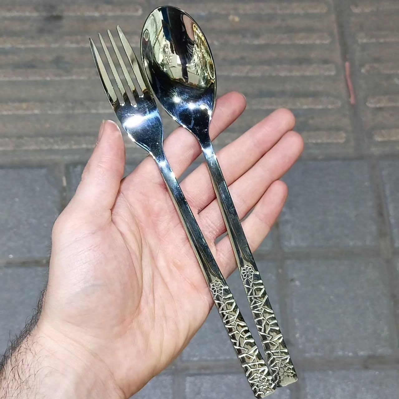 سرویس قاشق و کارد و چنگال کفگیر ملاقه یونیک|ظروف سرو و پذیرایی|تبریز, |دیوار