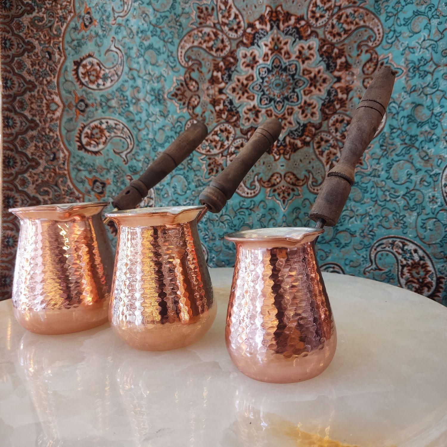 قهوه جوش مسی/ظروف مسی/شیر جوش/تولیدی کویر مس|قوری، کتری، قهوه‌ساز دستی|یزد, |دیوار