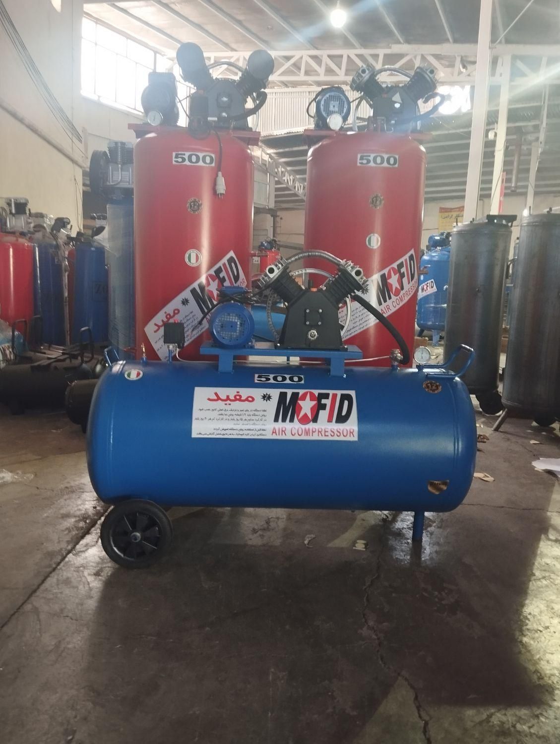 پمپ باد 500 * 625 * 750 لیتری مفید|ماشین‌آلات صنعتی|پرند, فاز ۲|دیوار