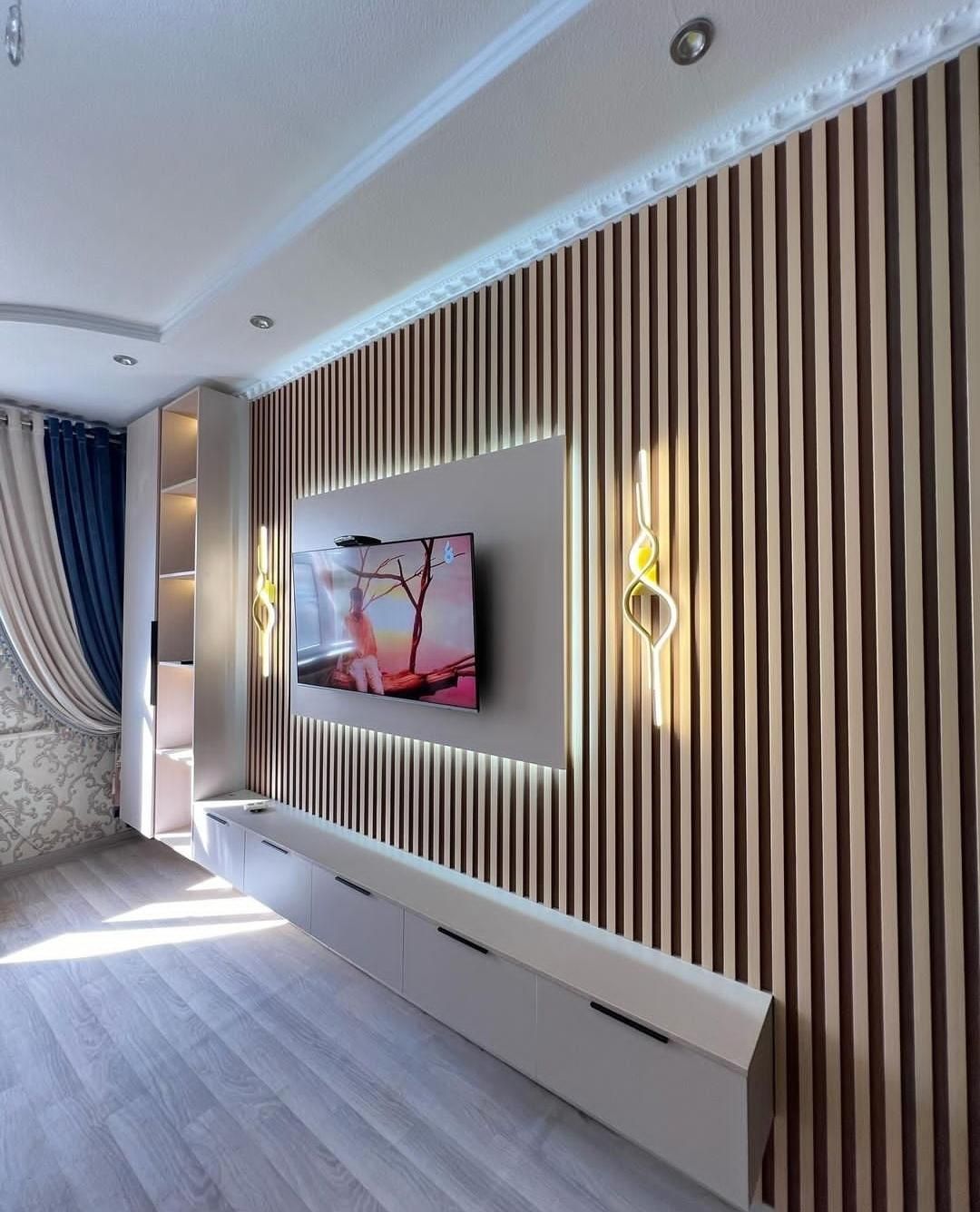 کناف کاغذدیواری آینه دکوراتیو سقف کاذب تیوی وال|خدمات پیشه و مهارت|میناب, |دیوار