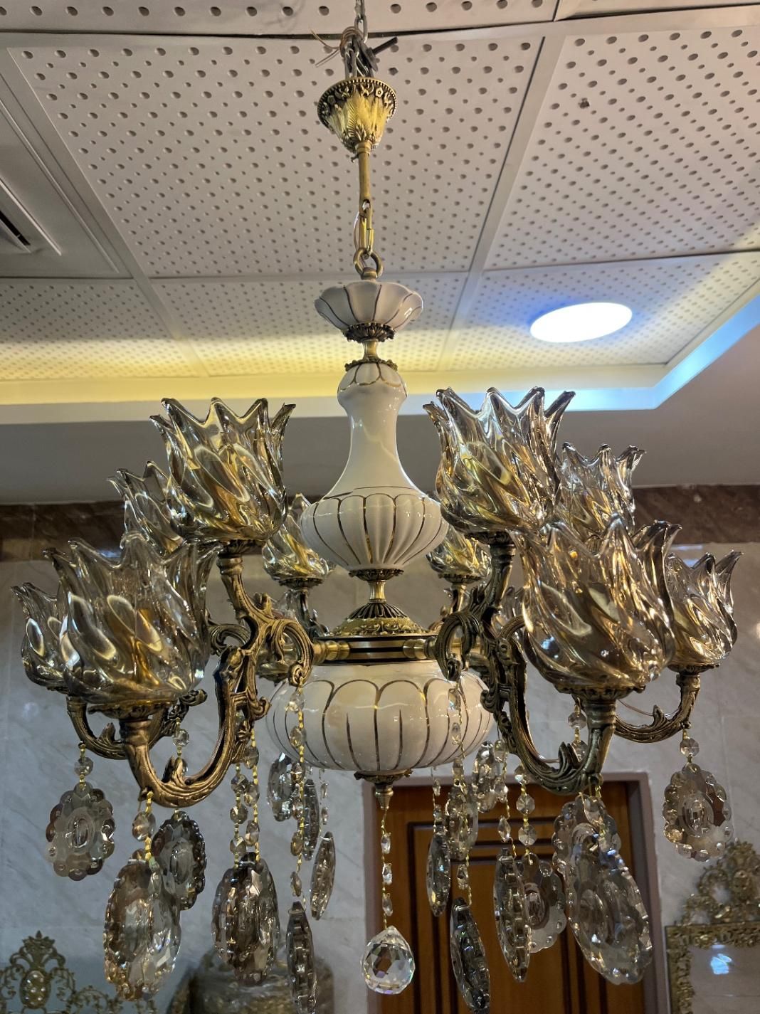 لوستر ۶شاخه ۱۲شعله اقساط شش ماهه|لوستر و چراغ آویز|سراب, |دیوار