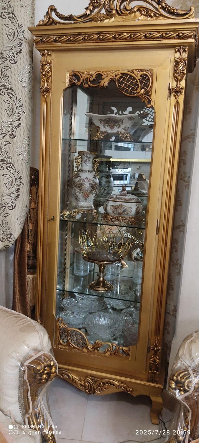 بوفه طلایی سلطنتی استیل|بوفه، ویترین، کنسول|فومن, |دیوار