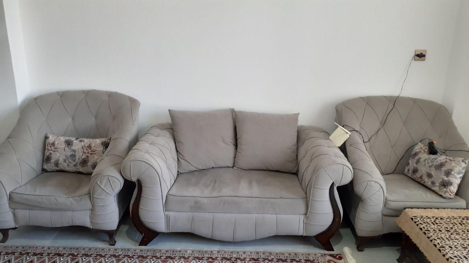 مبل رنک طوسی۶نفره|مبلمان خانگی و میز عسلی|بندر ترکمن, |دیوار