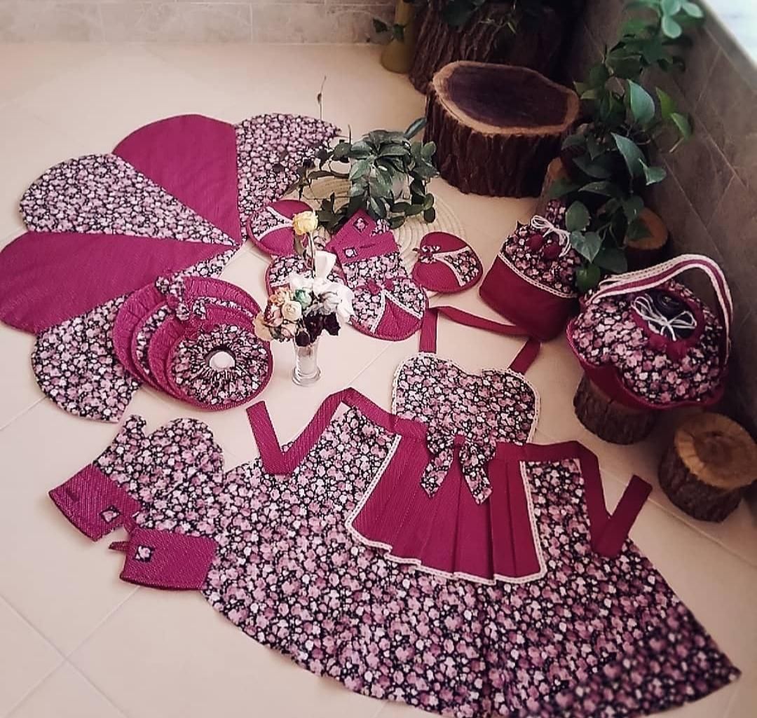 سرویس اشپزخانه وپیشبند|سفره، حوله، دستمال آشپزخانه|اراک, |دیوار