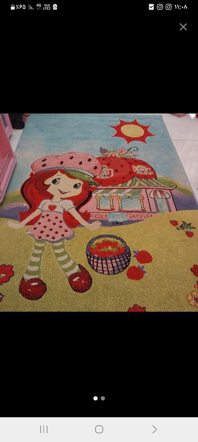 فرش فانتزی دخترانه ۴ متری|فرش|مشکیندشت, |دیوار