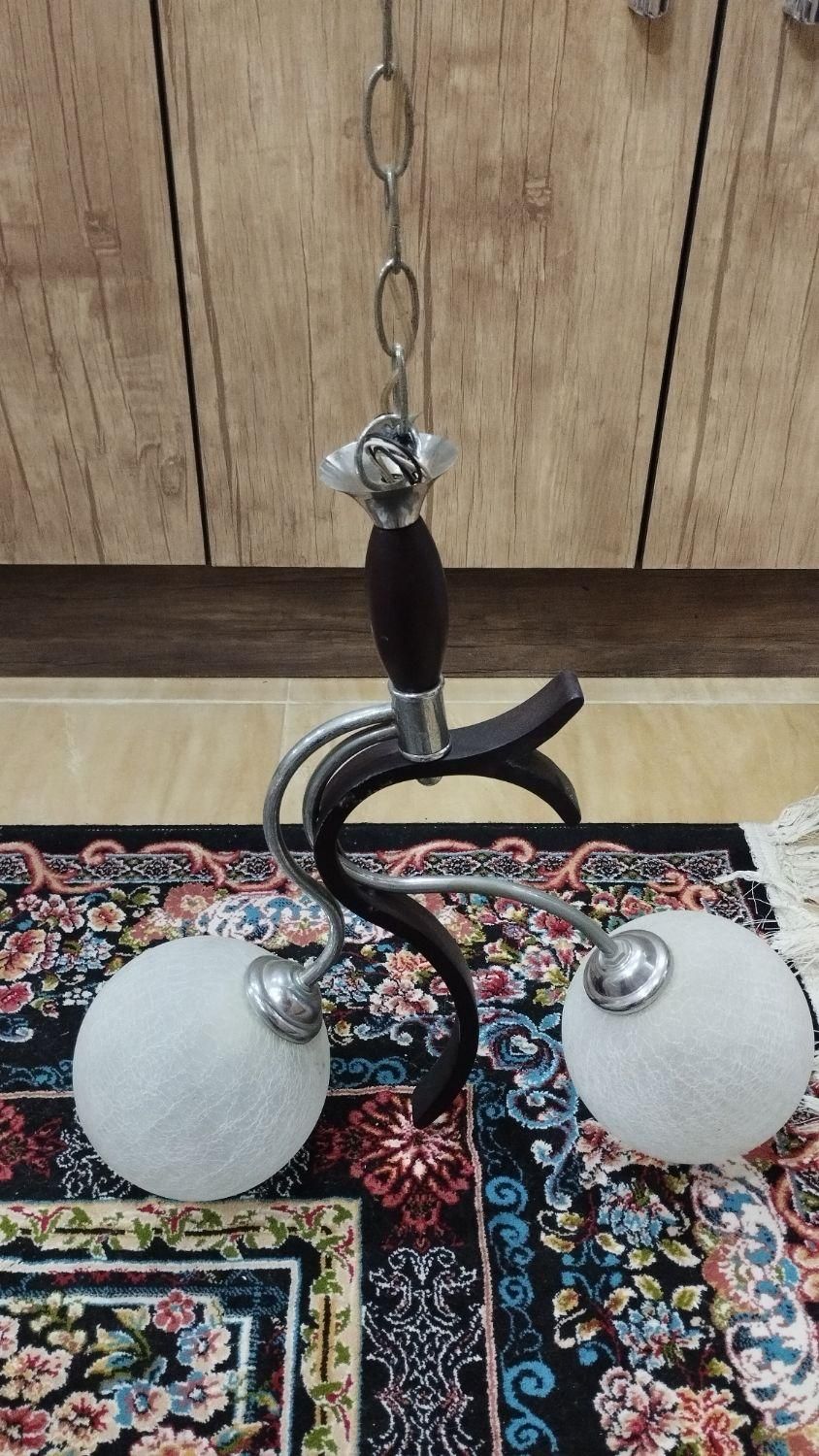 چهار عدد لوستر دو شاخه ای تمیز درحد نو|لوستر و چراغ آویز|اهواز, کوروش|دیوار