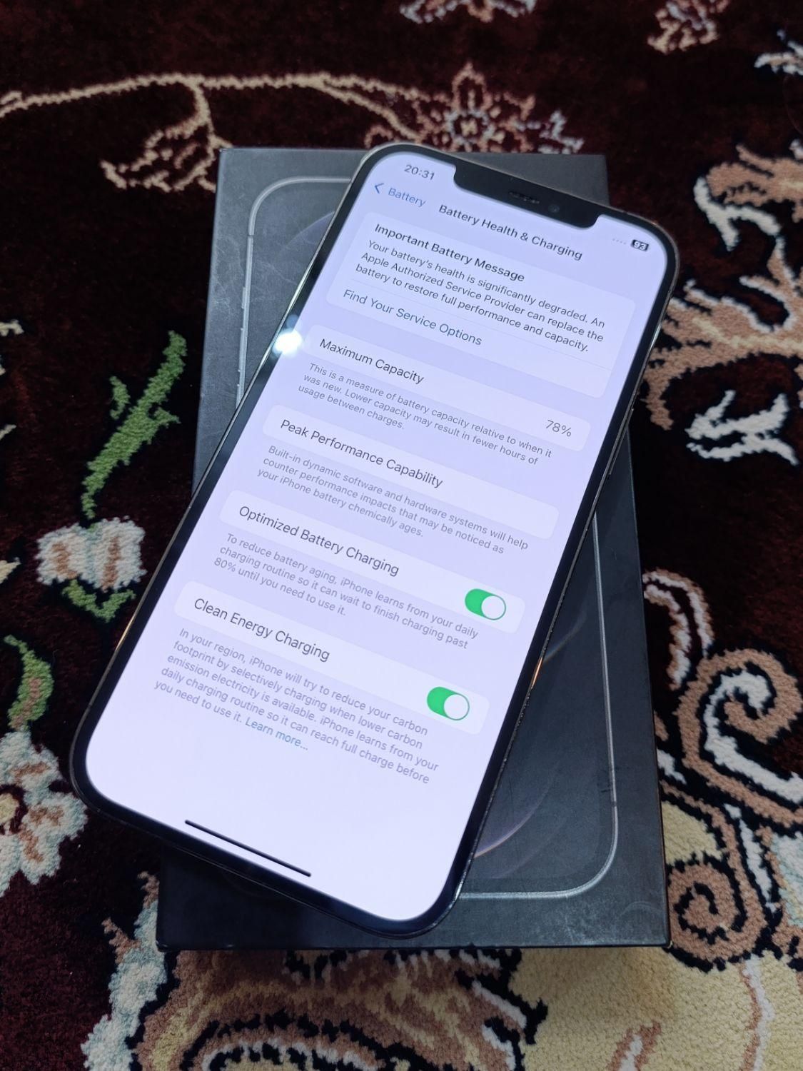 اپل iPhone 12 Pro Max با حافظهٔ ۲۵۶ گیگابایت|موبایل|بابل, |دیوار