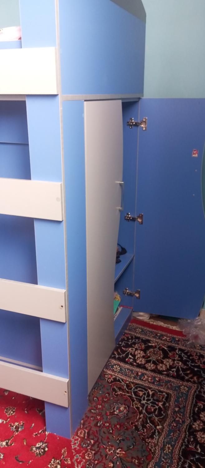 تخت خواب دو طبقه تمام MDF|تخت و سرویس خواب|فولادشهر, C5|دیوار