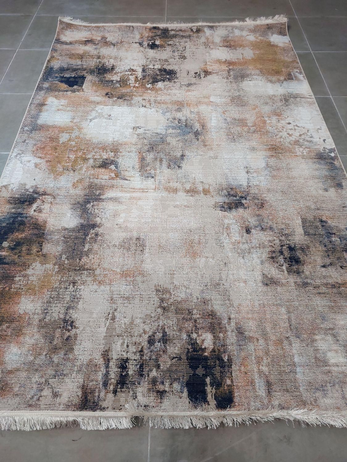 فرش رنگی آجری آبی کرم مدرن پتینه|فرش|تهران, شهرک غرب|دیوار