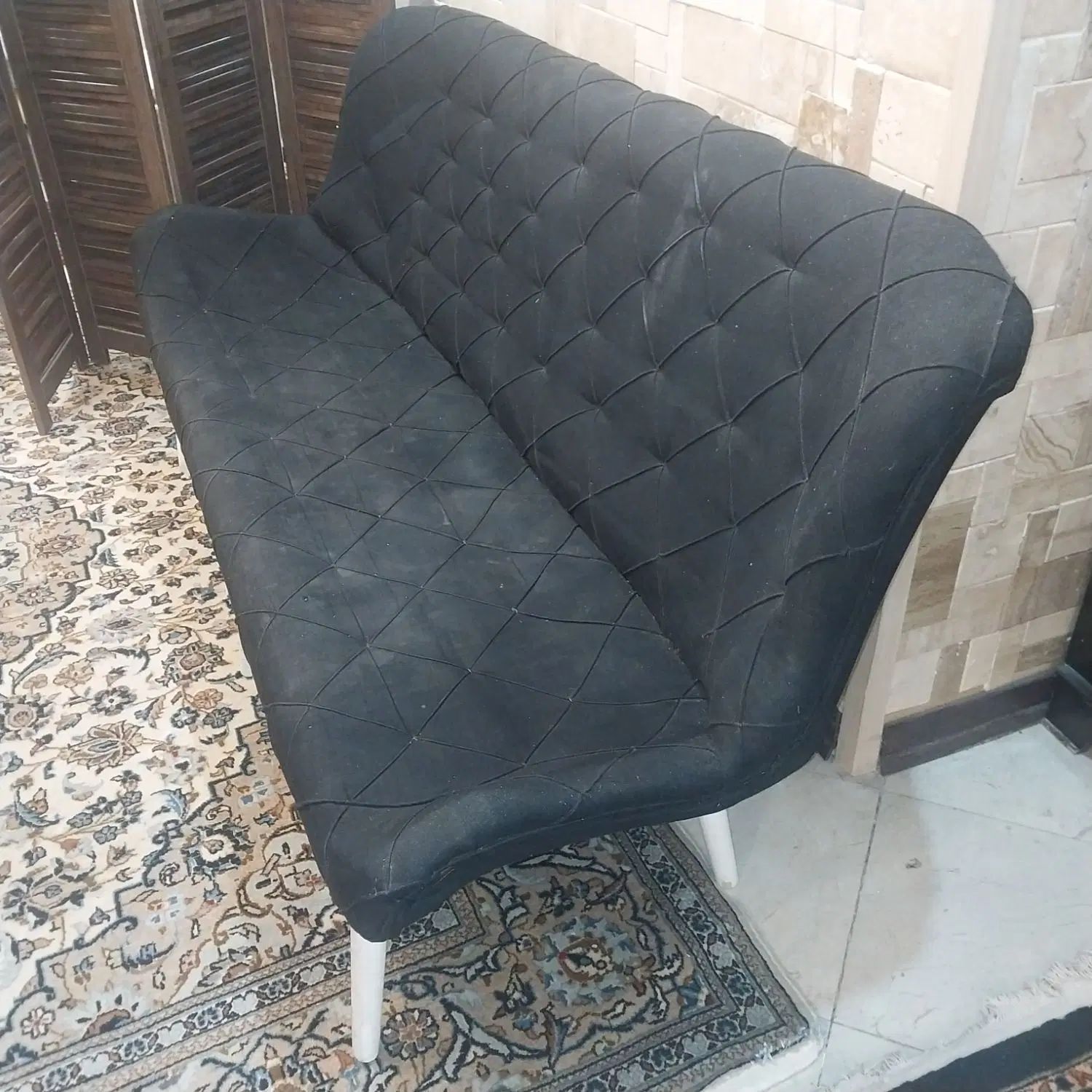 کاناپه مخمل مشکی سه نفره|مبلمان خانگی و میز عسلی|تهران, سعادت‌آباد|دیوار