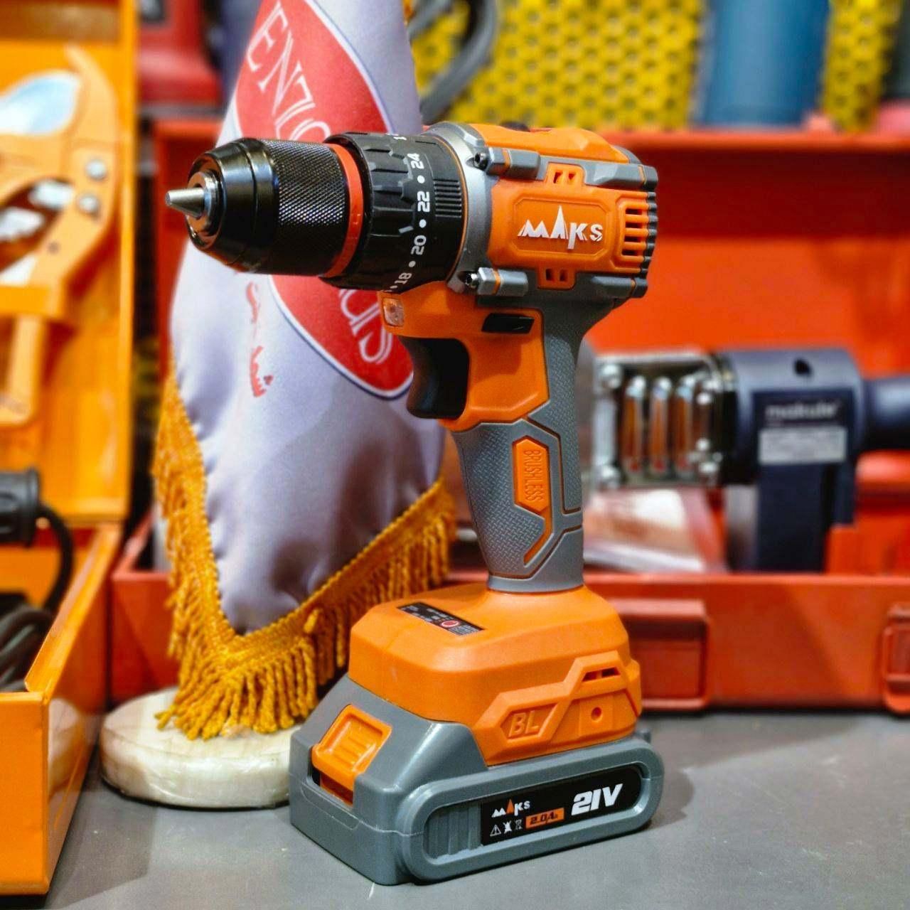 دریل شارژی براشلس 21 ولت مکس MAKS مدل DB3|ماشین‌آلات صنعتی|مشهد, توس (بلوار توس)|دیوار