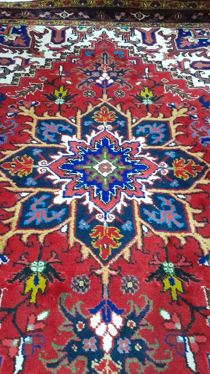 فرش دست بافت زرنیم دراندازه ۱ونیم در۲و۲۰ سانت|فرش|تبریز, |دیوار