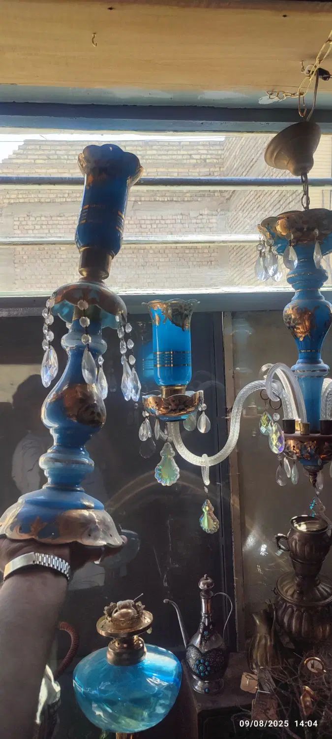چراغولوستر آب طلای 18اعیار|لوستر و چراغ آویز|اصفهان, بیدآباد|دیوار