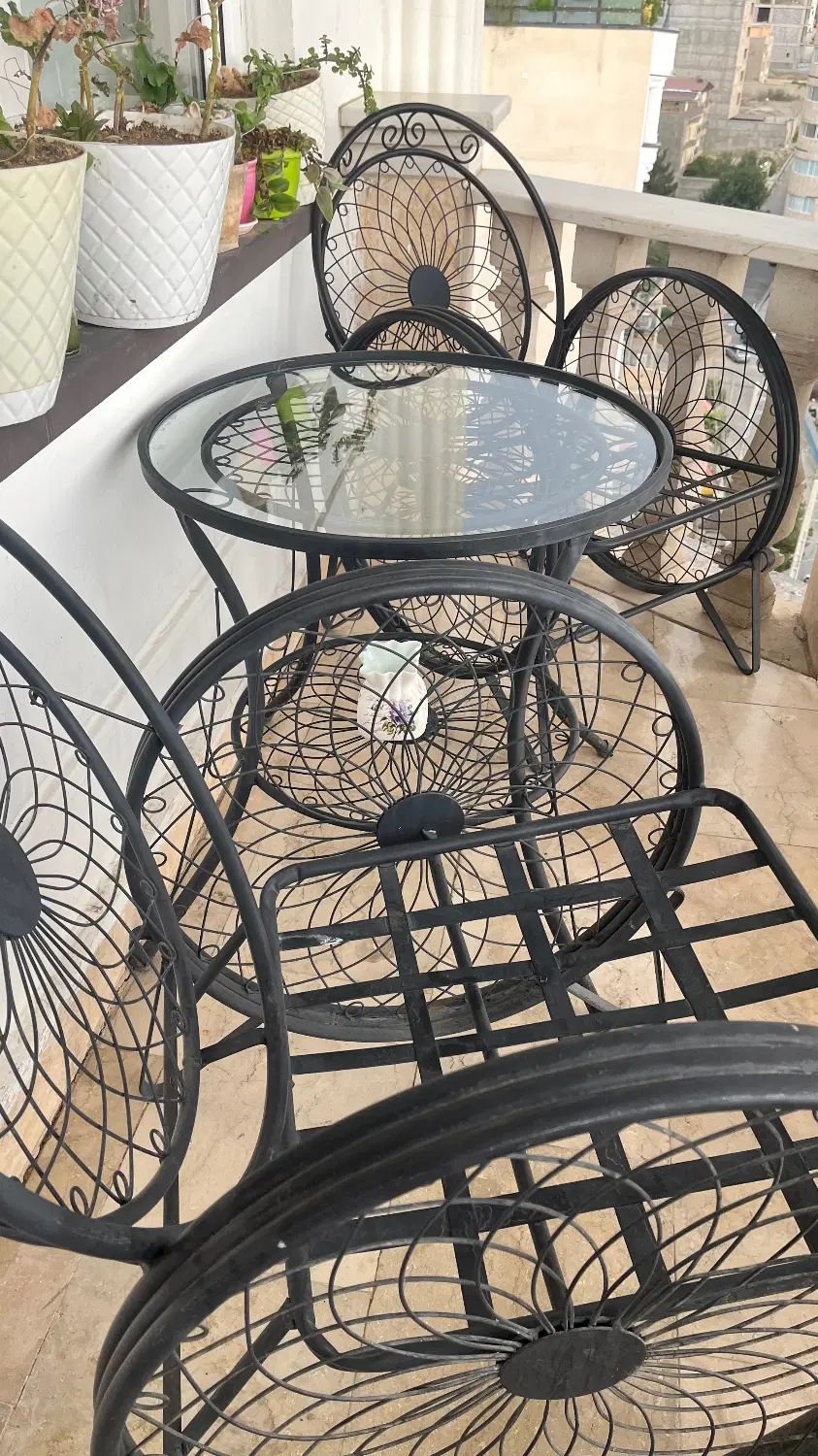 میزو صندلی فرفوژه|مبلمان خانگی و میز عسلی|رودهن, |دیوار