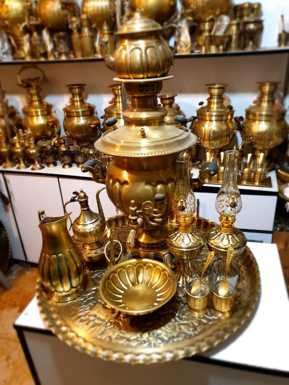 vli سماور ذغالی c4 منقل برنجی d5 مسی گازی زغالی|صنایع دستی و سایر لوازم تزئینی|اصفهان, دستگرده|دیوار