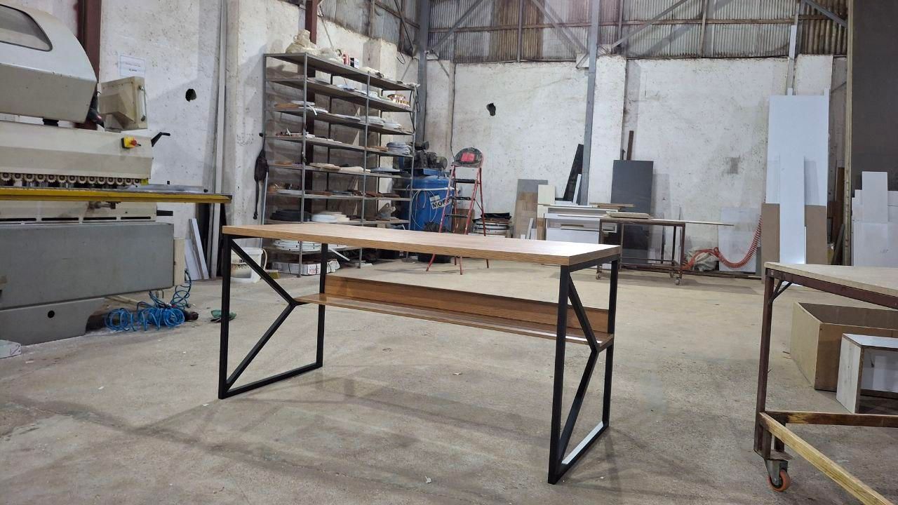 میز تحریر. میز کامپیوتر . میز چوبی و فلزی طرح Y|میز تحریر و کامپیوتر|رشت, بازار|دیوار