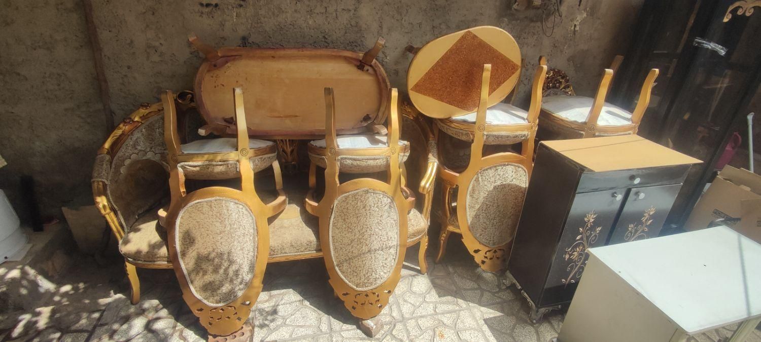 مبل سلطنتی چوبی|مبلمان خانگی و میز عسلی|پاکدشت, |دیوار