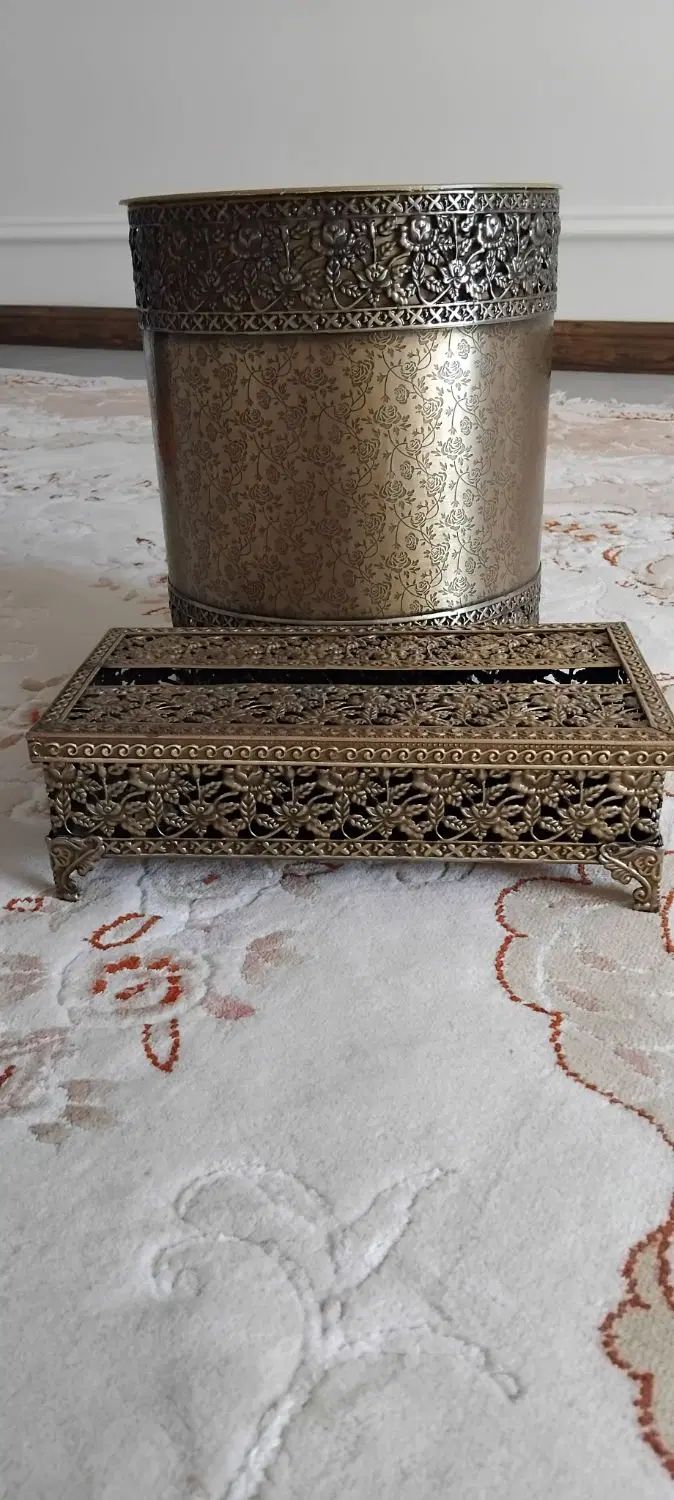 سطل زباله و جا دستمالی|صنایع دستی و سایر لوازم تزئینی|مشهد, فرهنگیان (شهرک غرب)|دیوار