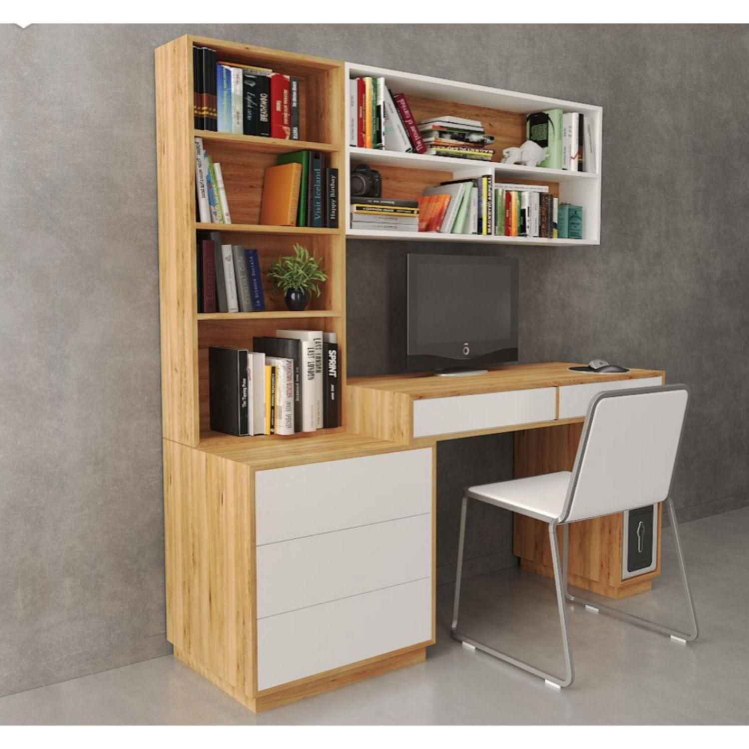 ست میز تحریر و کتابخانه پامچال تمام mdf|میز تحریر و کامپیوتر|تهران, اتحاد|دیوار
