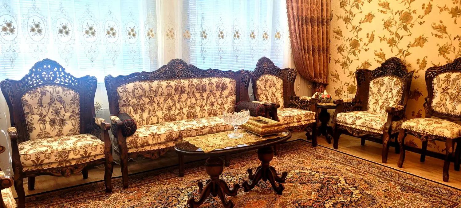 مبل سلطنتی 9نفره منبت دوطرفه آنتیک هنر دست نو|مبلمان خانگی و میز عسلی|اردبیل, |دیوار