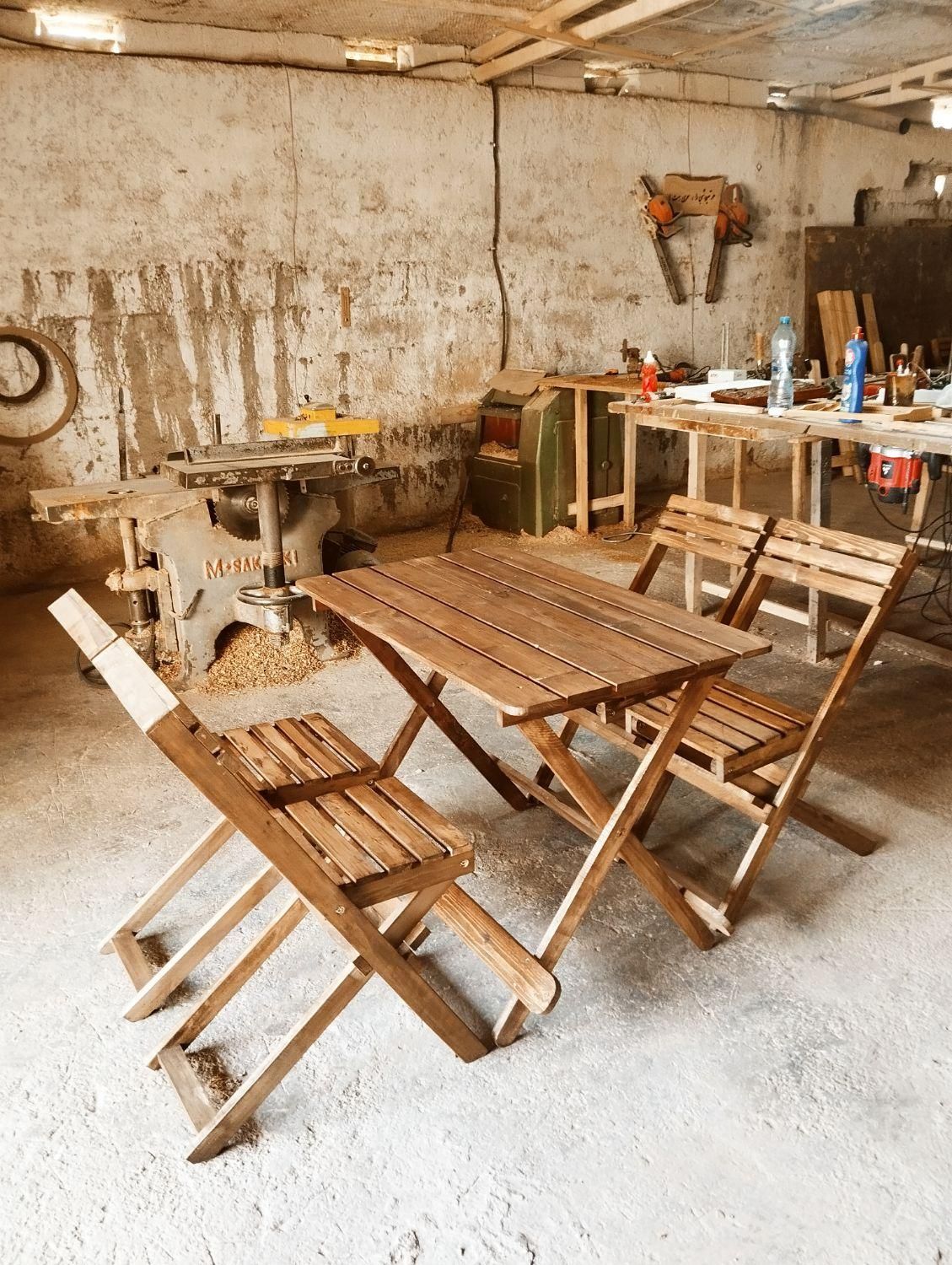 میز صندلی تاشو چوبی|میز و صندلی غذاخوری|بجنورد, |دیوار