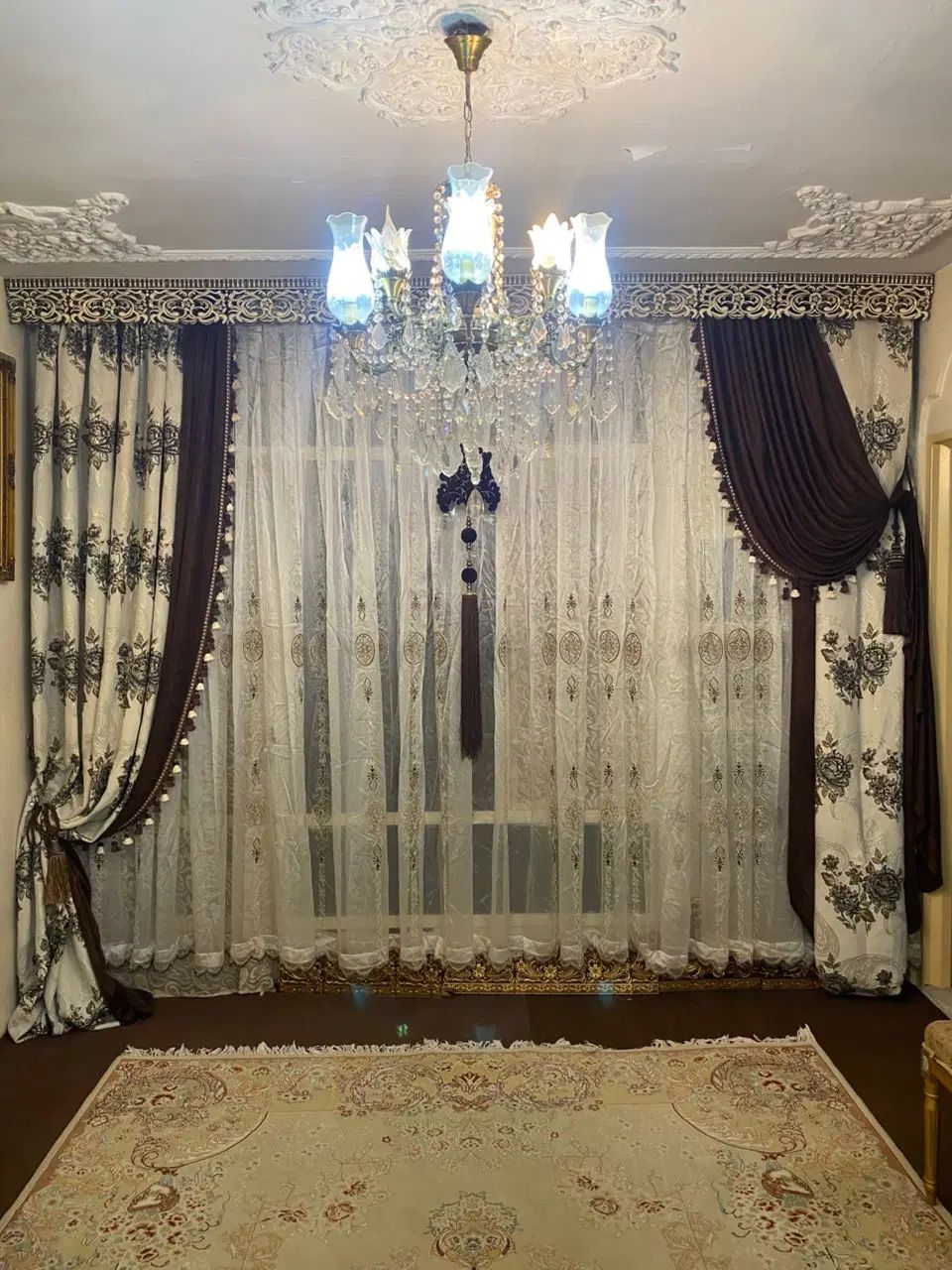 پرده به همراه تور|پرده، رانر، رومیزی|تهران, ستارخان|دیوار