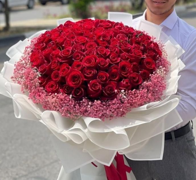 دسته گل، رز|گل و گیاه طبیعی|شیراز, کاراندیش|دیوار